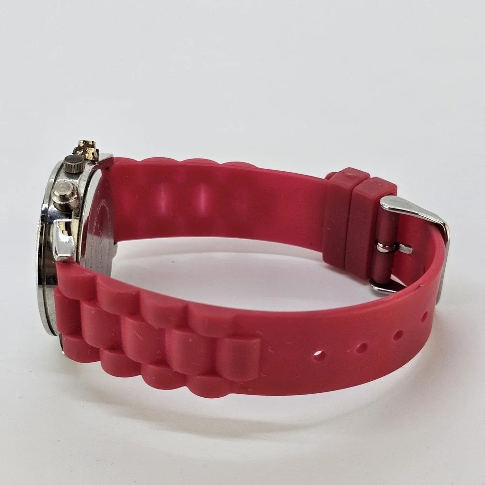 Women's Analog Watch 36MM Gray Dial Multicolor Plastic Bands NEW Battery